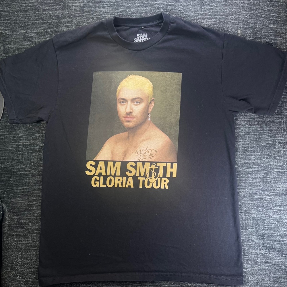 Sam Smith Gloria Tour T-Shirt Mens Large Black 2023 Concert Graphic Tee